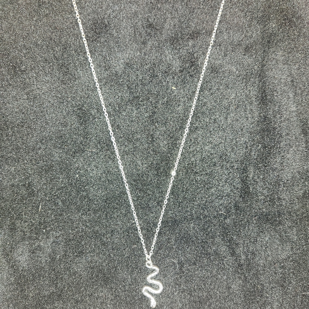 Snake silver necklace